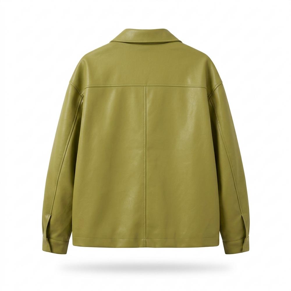 Mens Outlet House - Sekar | Zip-Up Relaxed-Fit Leather Jacket Unisex
