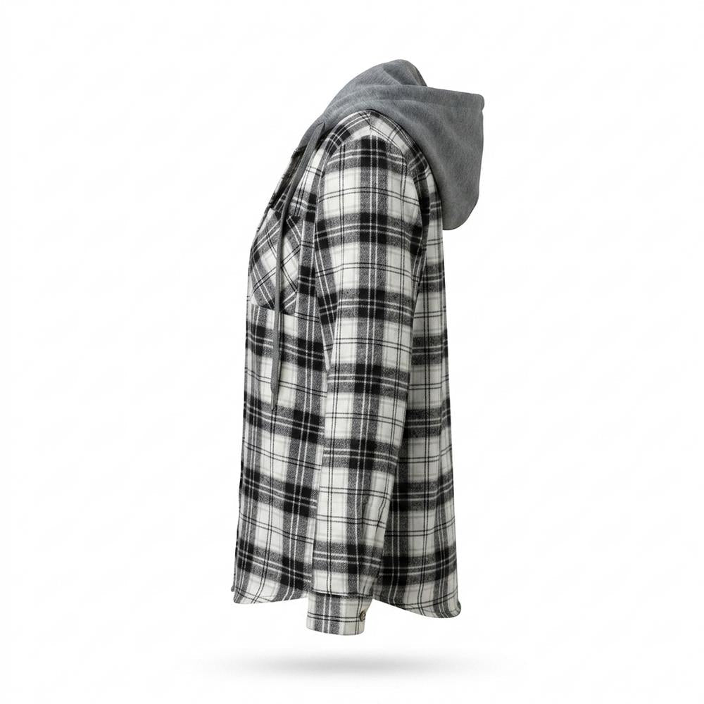 Mens Outlet House - Varan | Plaid Hooded Shirt Women