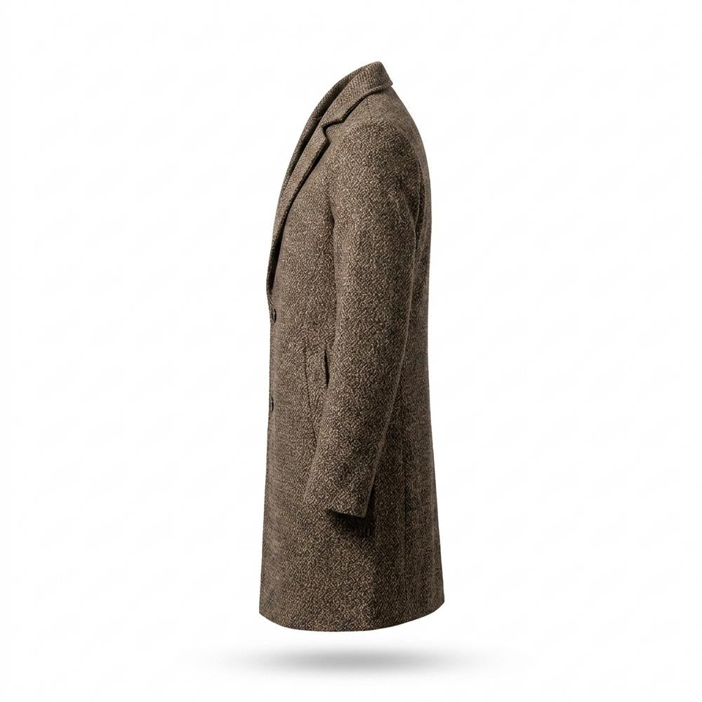 Mens Outlet House - Damer | Single-Breasted Textured Coat Men