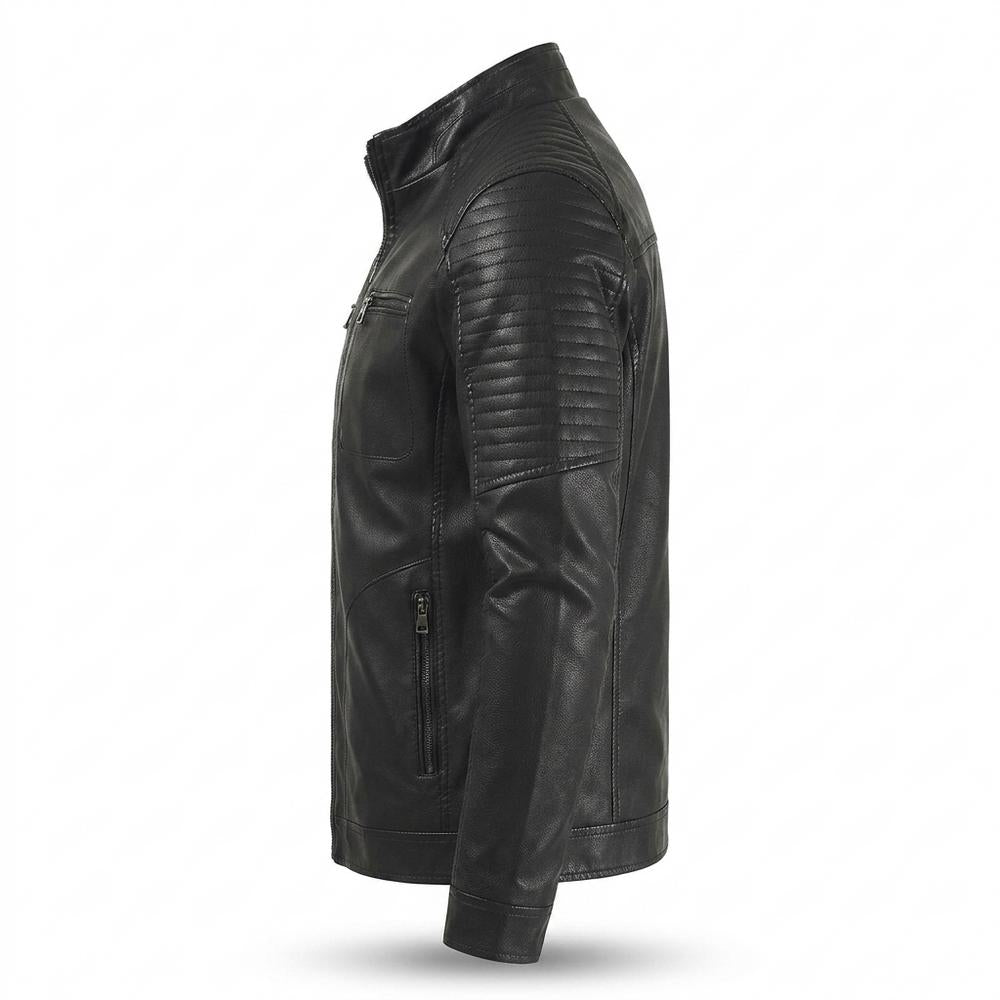 Mens Outlet House - Tihal | Lined Quilted Leather Jacket Men