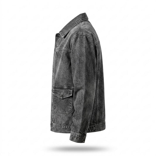 Mens Outlet House - Zalin | Washed Button-Front Denim Jacket Men