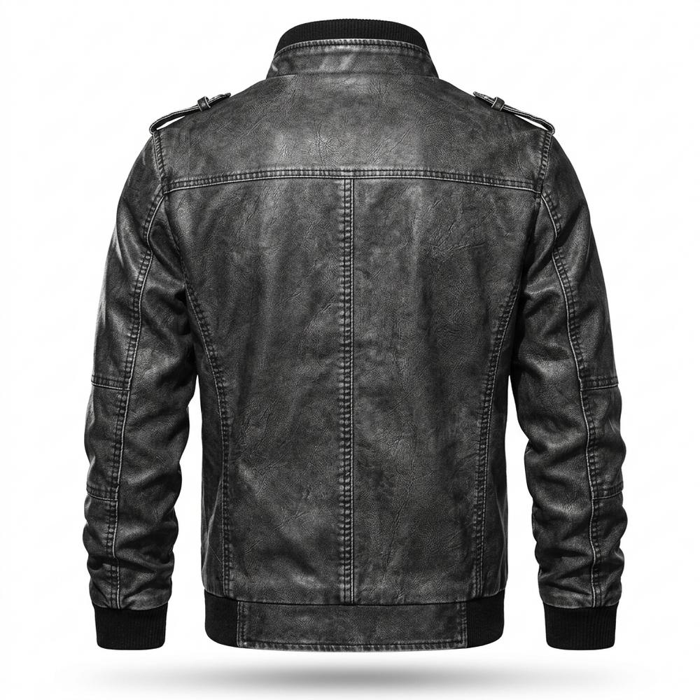 Mens Outlet House - Kator | Washed Lined Leather Jacket Men