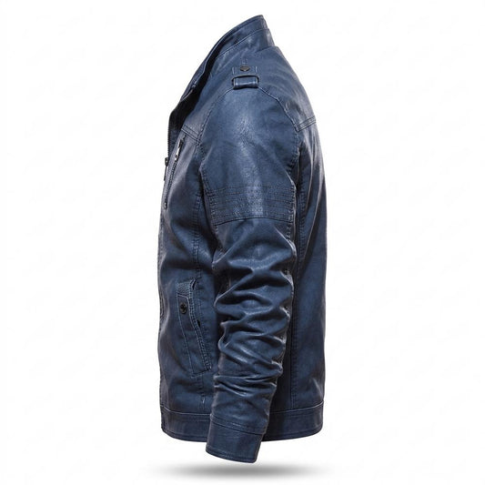 Mens Outlet House - Yovel | Lined Zippered Leather Jacket Men