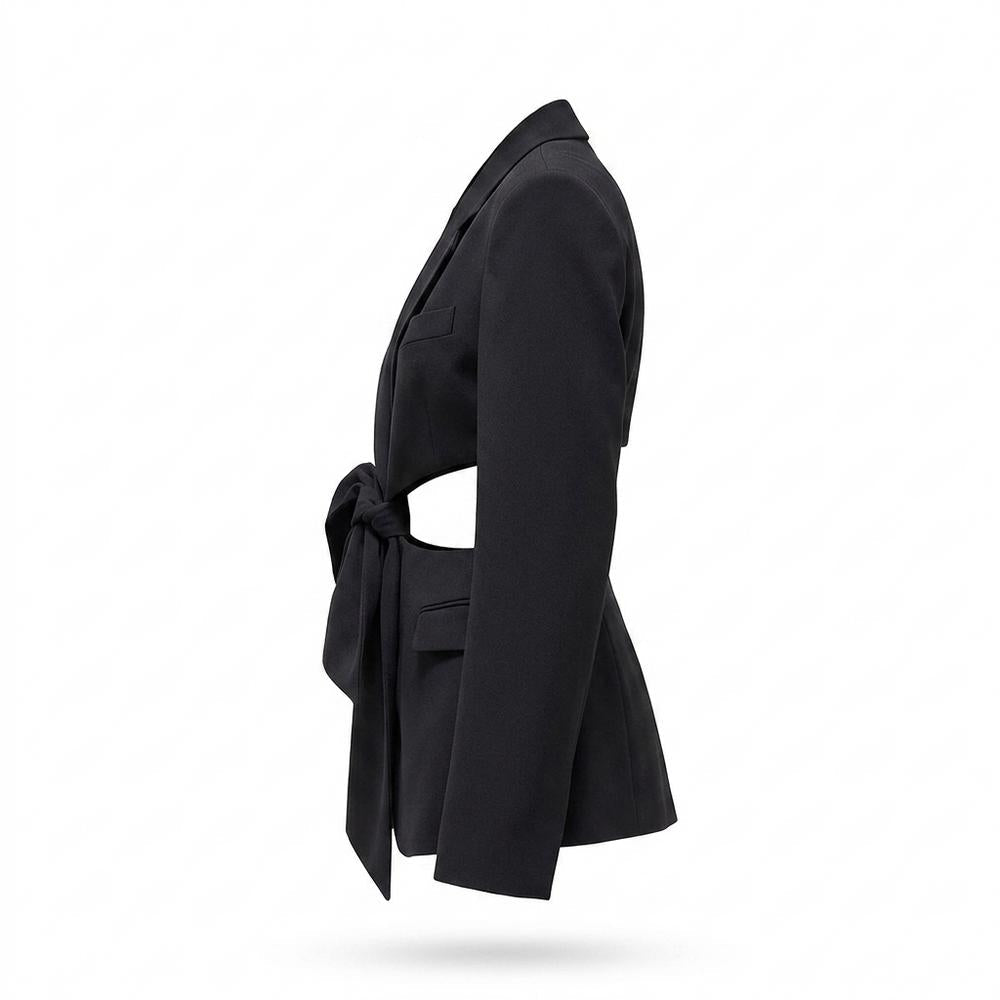 Mens Outlet House - Zomes | Cut-Out Tie-Front Blazer Women