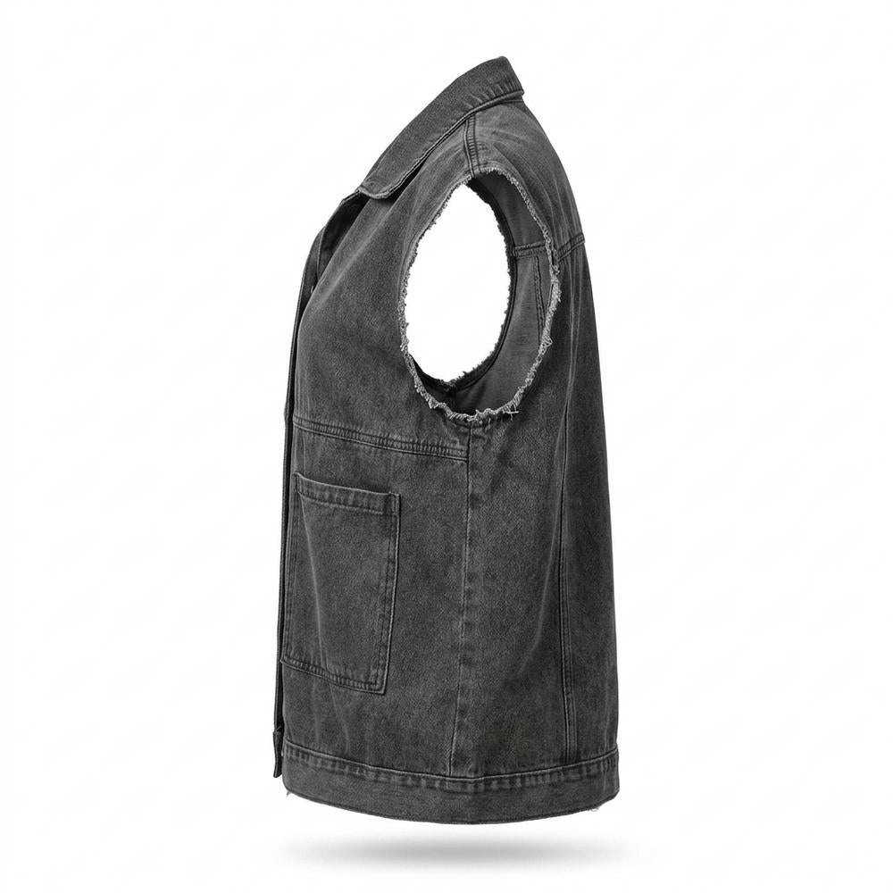Mens Outlet House - Lelev | Denim Button-Front Vest Women