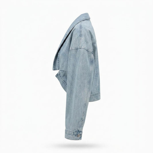 Mens Outlet House - Tirev | Cropped Paneled Denim Jacket Women