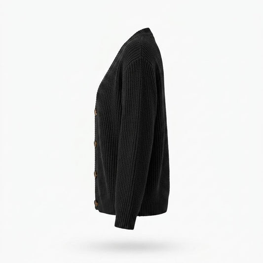 Mens Outlet House - Mowan | Rib-Knit V-Neck Knit Cardigan Women