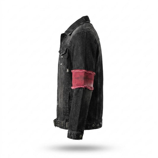 Mens Outlet House - Notor | Washed Belted Denim Jacket Men