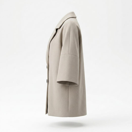 Mens Outlet House - Tilom | Oversized Cuffed Sleeve Coat Women