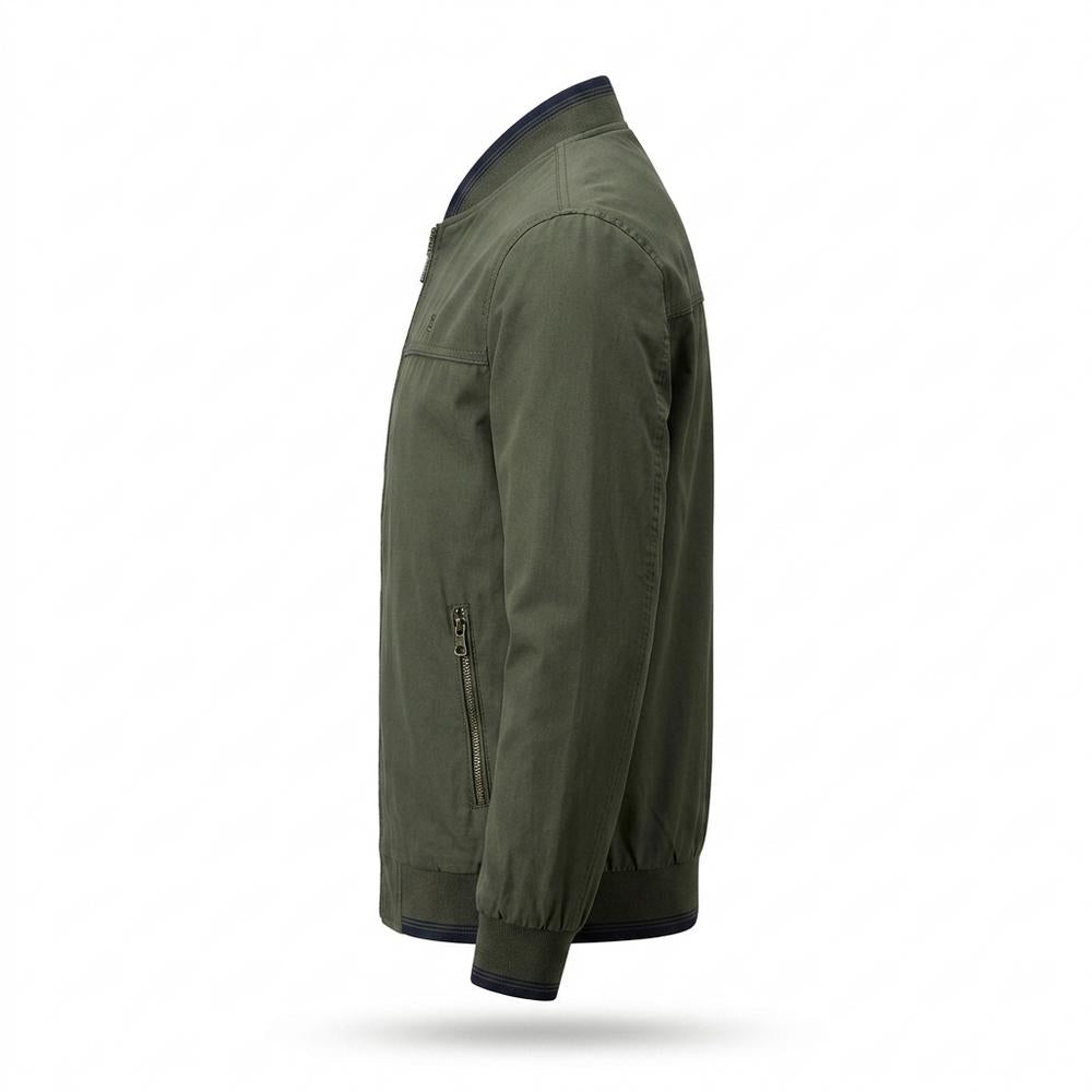 Mens Outlet House - Corum | Zip-Up Ribbed-Collar Jacket Men