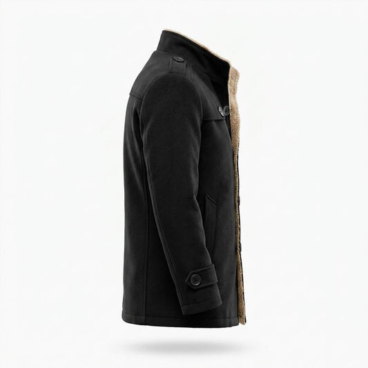 Mens Outlet House - Zasan | Sherpa-Lined Single-Breasted Coat Men