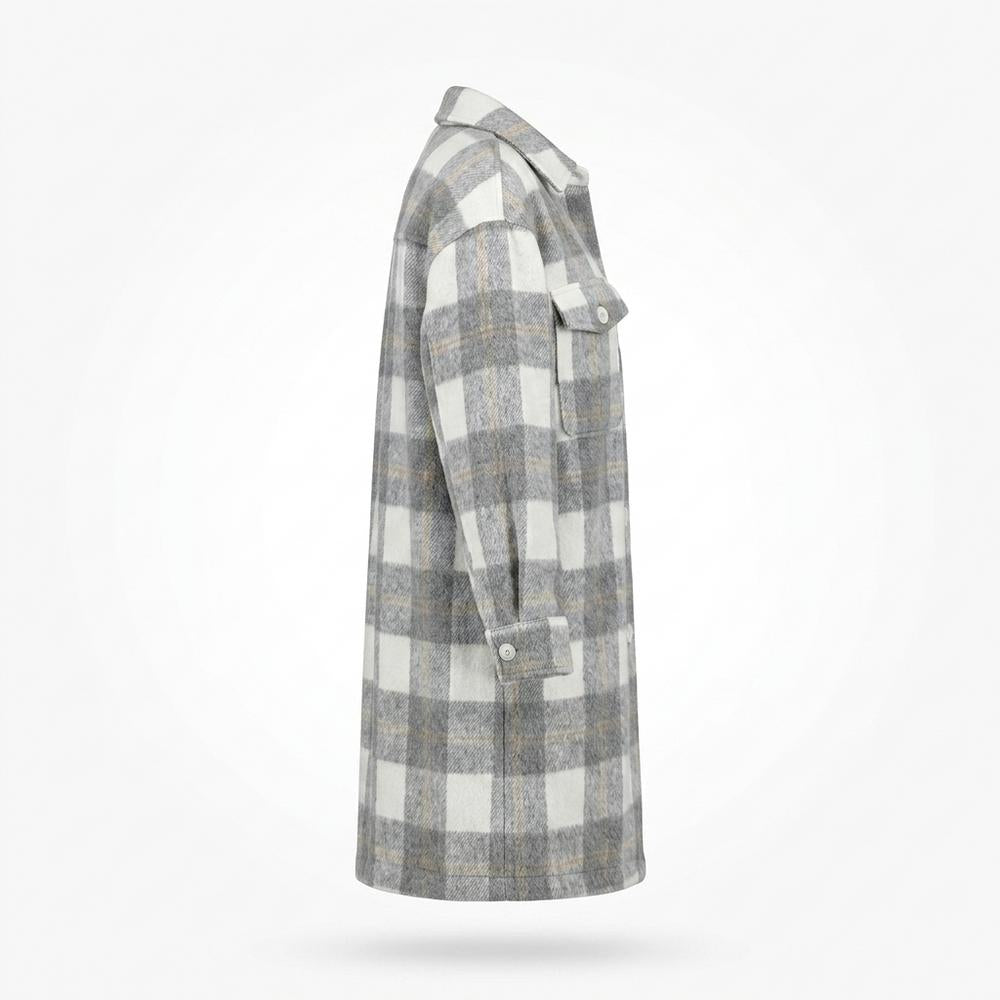 Mens Outlet House - Tahal | Plaid Longline Coat Women