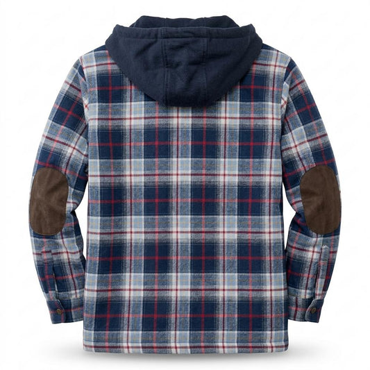 Mens Outlet House - Zelan | Plaid Hooded Jacket Men