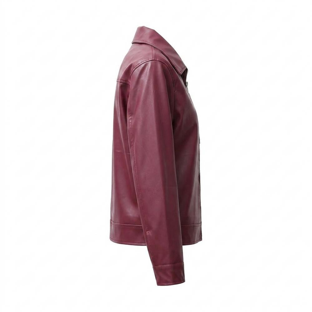 Mens Outlet House - Momen | Faux Leather Zip-Up Jacket Unisex
