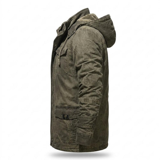 Mens Outlet House - Ellom | Fleece-Lined Washed Jacket Men