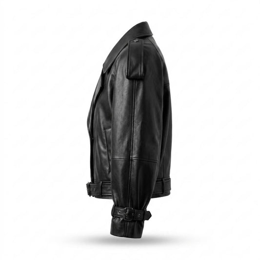 Mens Outlet House - Cokar | Oversized Faux-Leather Leather Jacket Women