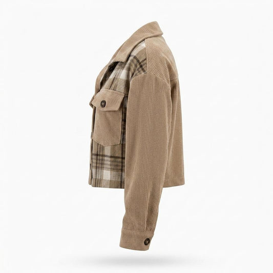 Mens Outlet House - Riram | Corduroy Plaid-Paneled Jacket Women