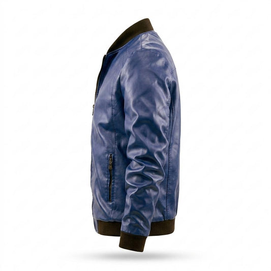 Mens Outlet House - Tivan | Lined Zip-Up Leather Jacket Men