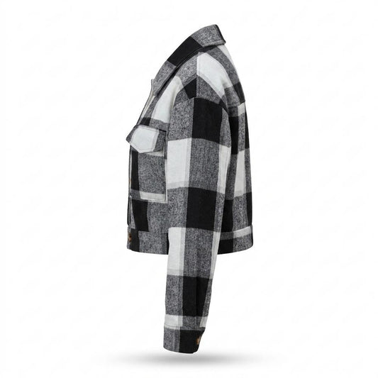 Mens Outlet House - Rosan | Plaid Cropped Jacket Women