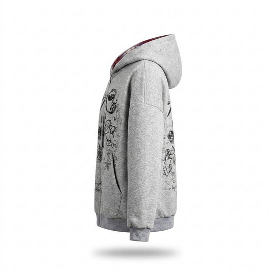 Mens Outlet House - Luviv | Zip-Up Printed Hoodie Unisex