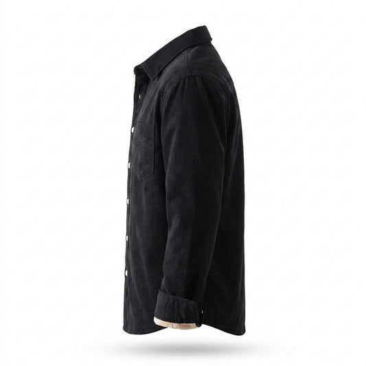 Mens Outlet House - Zazan | Fleece-Lined Button-Down Shirt Men