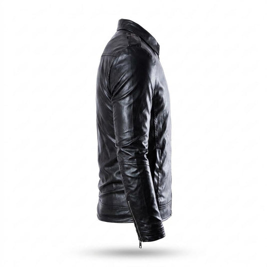Mens Outlet House - Zamer | Zip-Up Tailored Leather Jacket Men