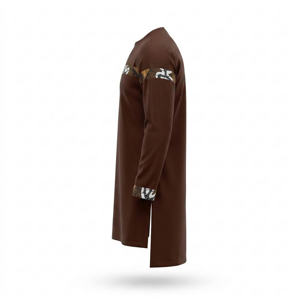 Mens Outlet House - Tilen | Long-Sleeved Pattern-Accented Tunic Men