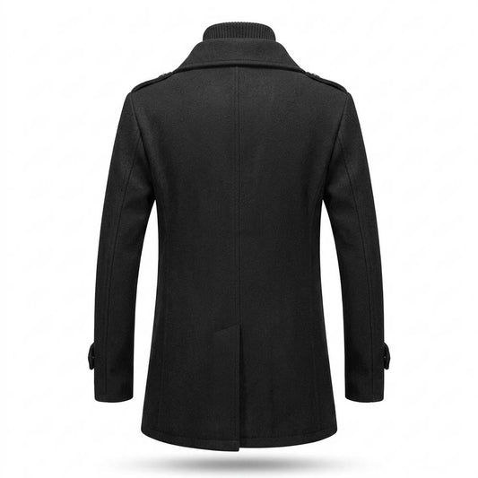 Mens Outlet House - Lutar | Wool-Blend Double-Collar Coat Men
