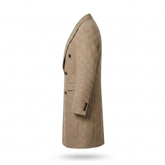 Mens Outlet House - Risel | Double-Breasted Textured Coat Men