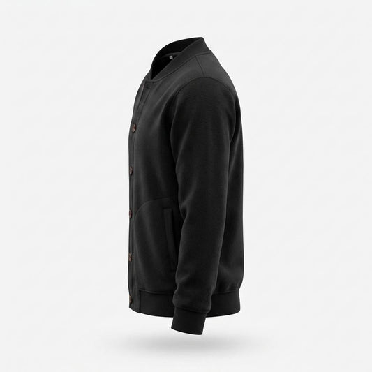 Mens Outlet House - Zavar | Button-Front Fleece Jacket Men