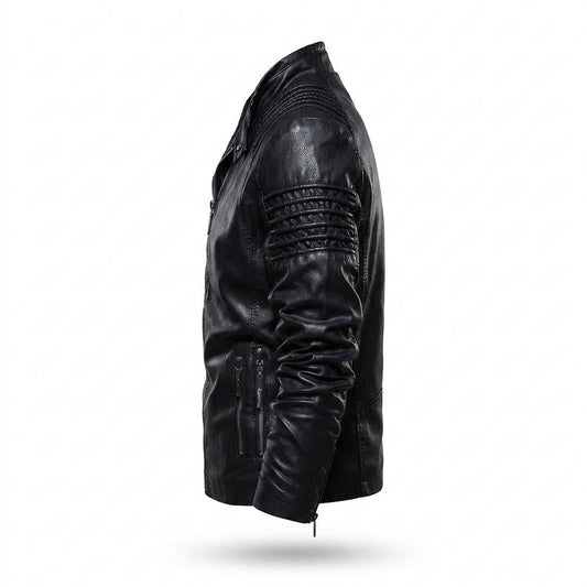 Mens Outlet House - Lydan | Quilted Zippered Leather Jacket Men