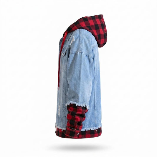 Mens Outlet House - Carun | Hooded Distressed Jacket Men