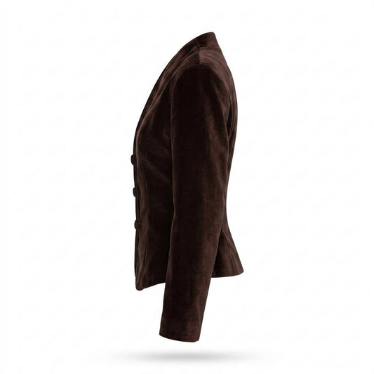 Mens Outlet House - Aowev | Velvet Stand-Collar Blazer Women