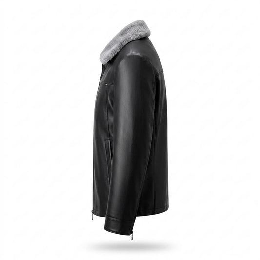 Mens Outlet House - Alkar | Fur-Collared Zip-Up Jacket Men