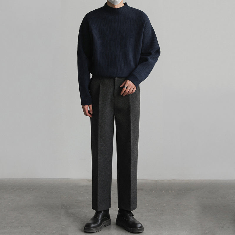 Vamon  Gerippter hochgeschlossener Rollkragenpullover