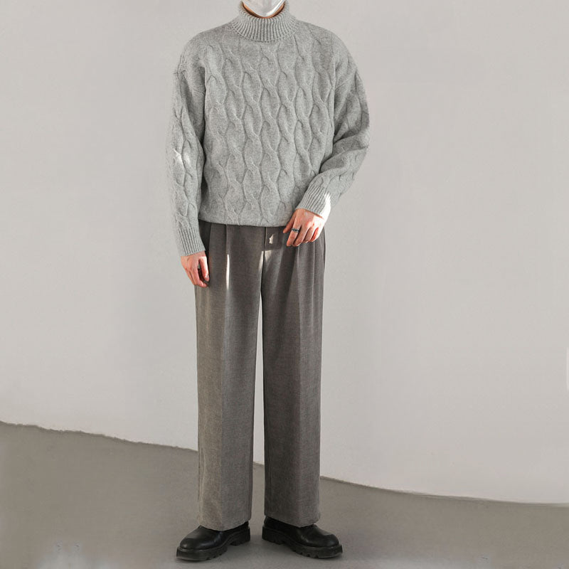 Mens Outlet House - Veser | Cable-Knit Relaxed-Fit Turtleneck Sweater Men