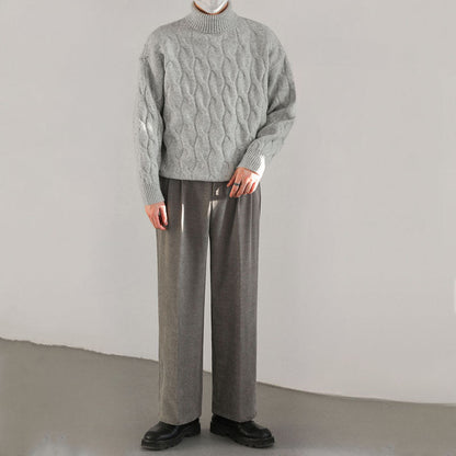 Mens Outlet House - Veser | Cable-Knit Relaxed-Fit Turtleneck Sweater Men