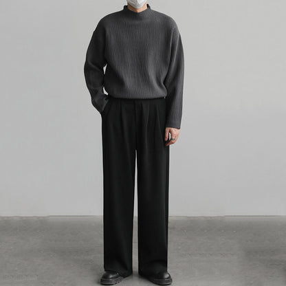 Vamon  Gerippter hochgeschlossener Rollkragenpullover