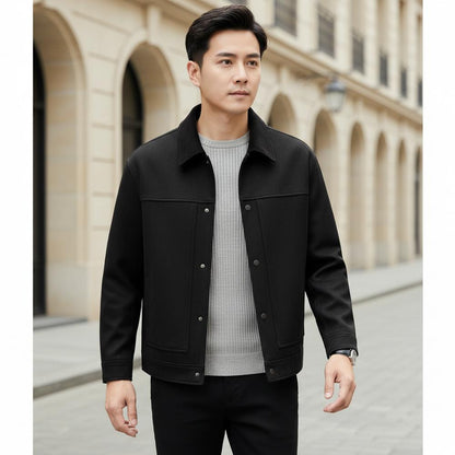 Mens Outlet House - Leven | Contrast Collar Button-Front Jacket Men