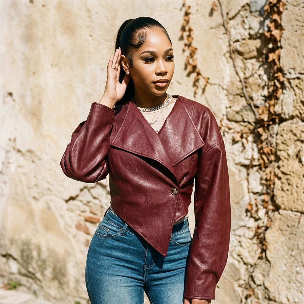 Mens Outlet House - Aukod | Cropped Asymmetrical Jacket Women