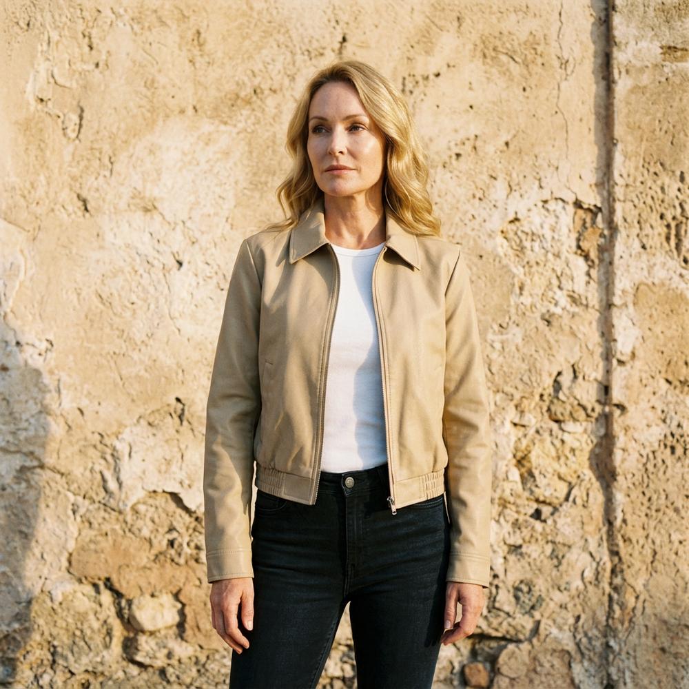 Mens Outlet House - Eihal | Zip-Up Faux-Leather Leather Jacket Women