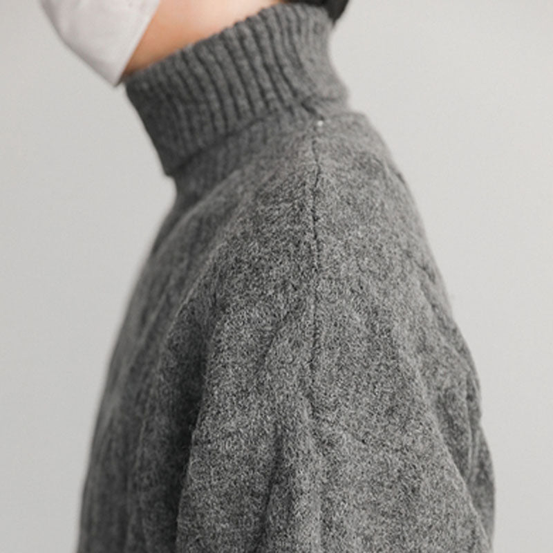 Mens Outlet House - Veser | Cable-Knit Relaxed-Fit Turtleneck Sweater Men