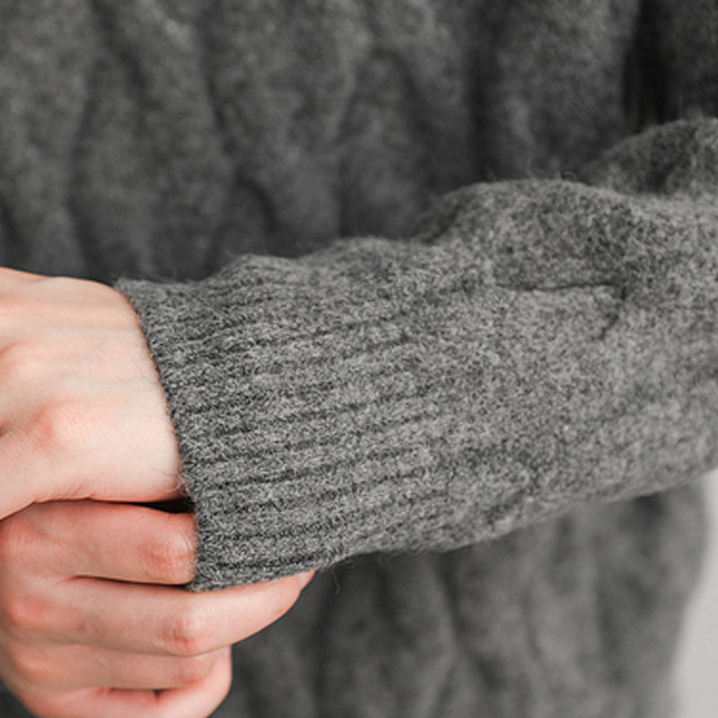 Mens Outlet House - Veser | Cable-Knit Relaxed-Fit Turtleneck Sweater Men