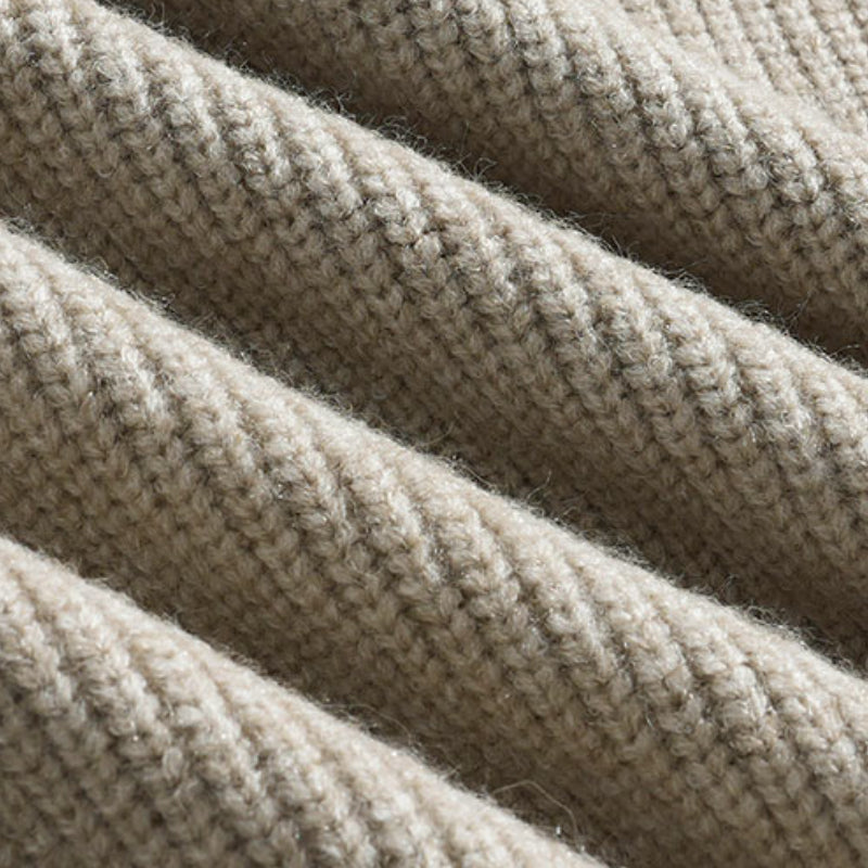 Mens Outlet House - Calev | Rib-Knit Zip-Up Knit Cardigan Men
