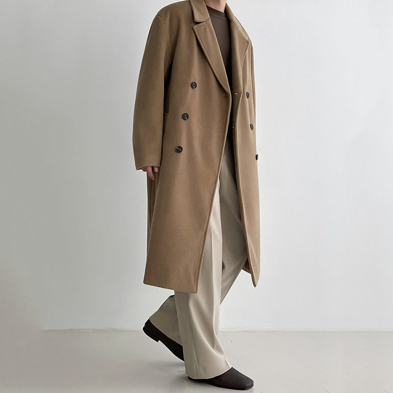 Mens Outlet House - Rilin | Double-Breasted Wool-Blend Coat Men