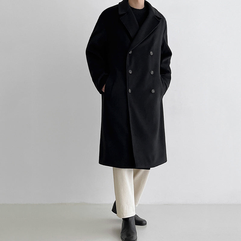 Mens Outlet House - Rilin | Double-Breasted Wool-Blend Coat Men