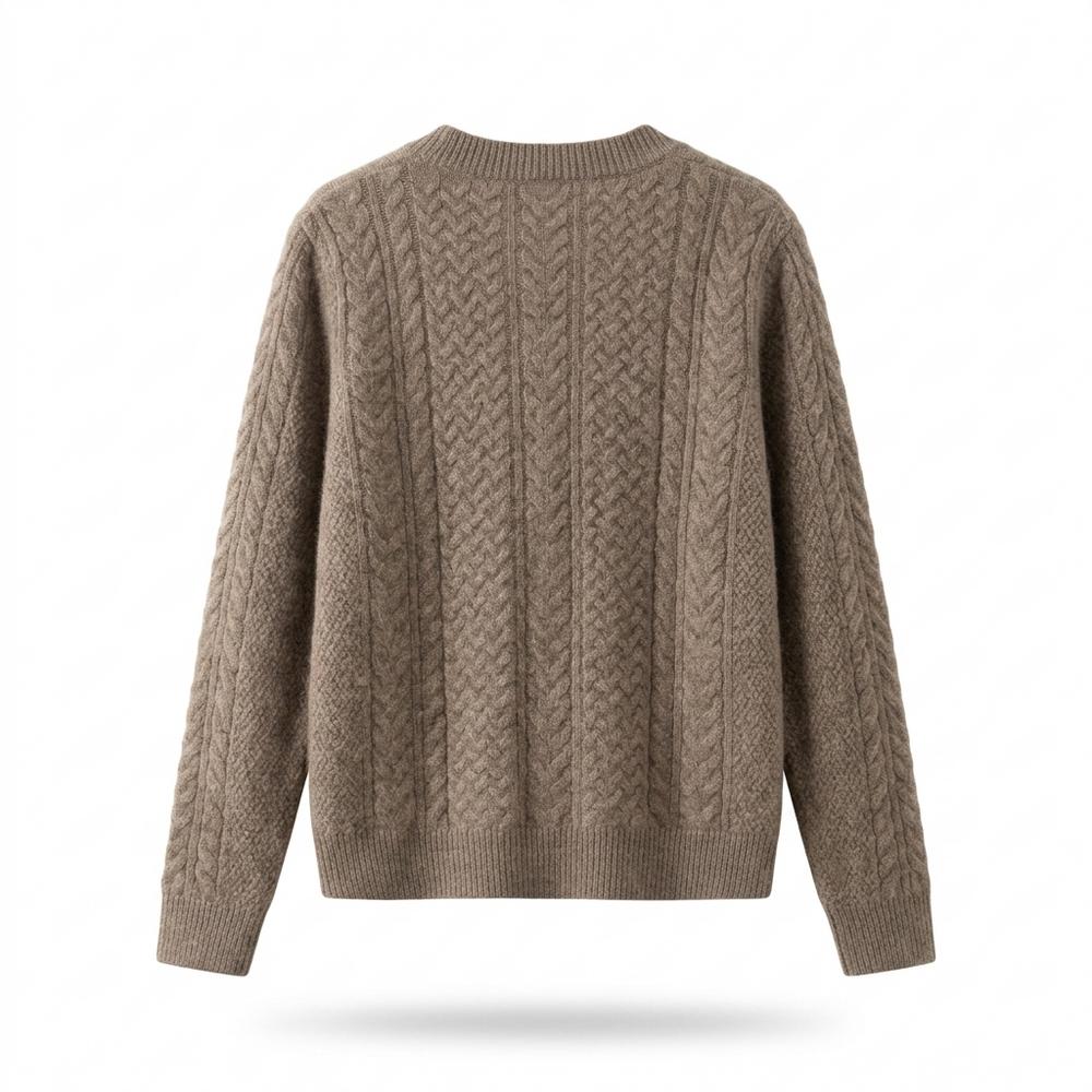 Mens Outlet House - Eltal | Cable-Knit Button-Front Knit Cardigan Women