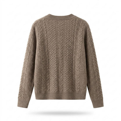 Mens Outlet House - Eltal | Cable-Knit Button-Front Knit Cardigan Women