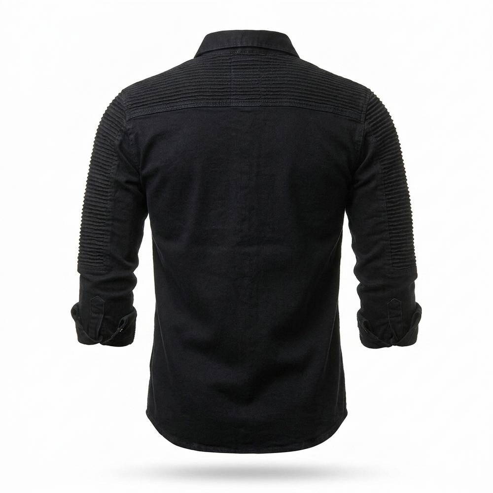 Mens Outlet House - Ninal | Ribbed Slim-Fit Shirt Men