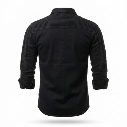 Mens Outlet House - Ninal | Ribbed Slim-Fit Shirt Men